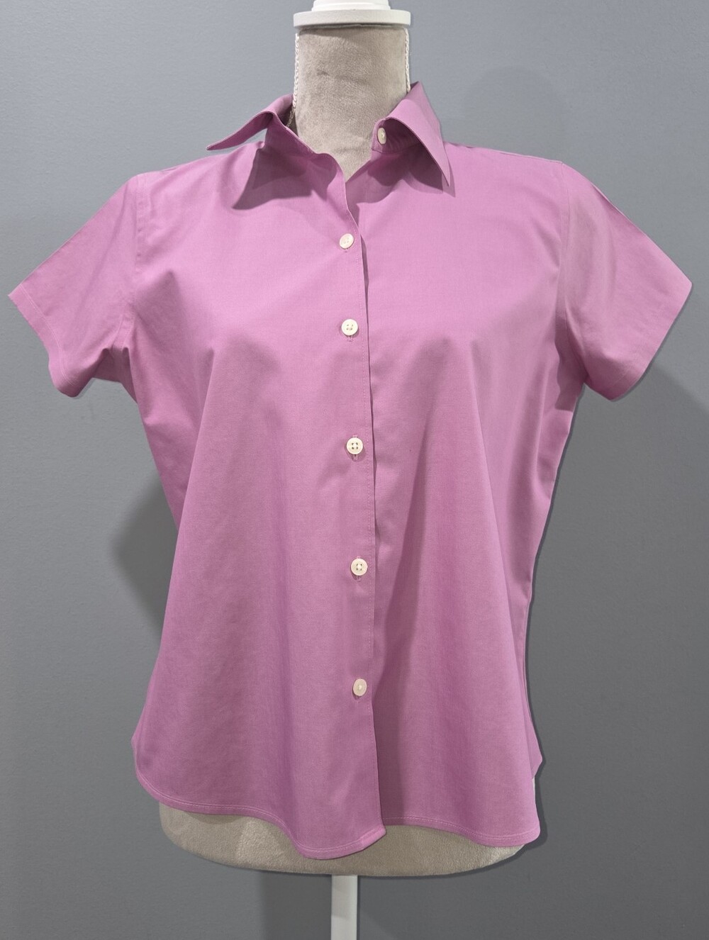 Wrinkle Resistant Eddie Bauer Women's Short-Sleeve Button-Down Shirt - Pink